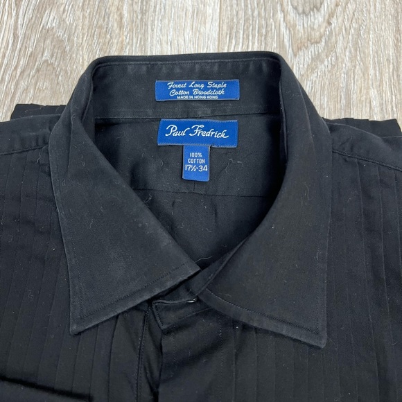 Paul Fredrick Shirts Paul Fredrick Black Formal Tuxedo Tux Shirt